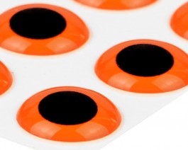 3D Epoxy Eyes, Fluo Orange, 3.5 mm
